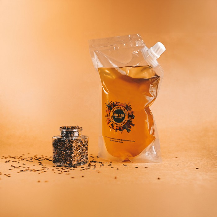 COLD PRESSED FLAXSEED OIL.