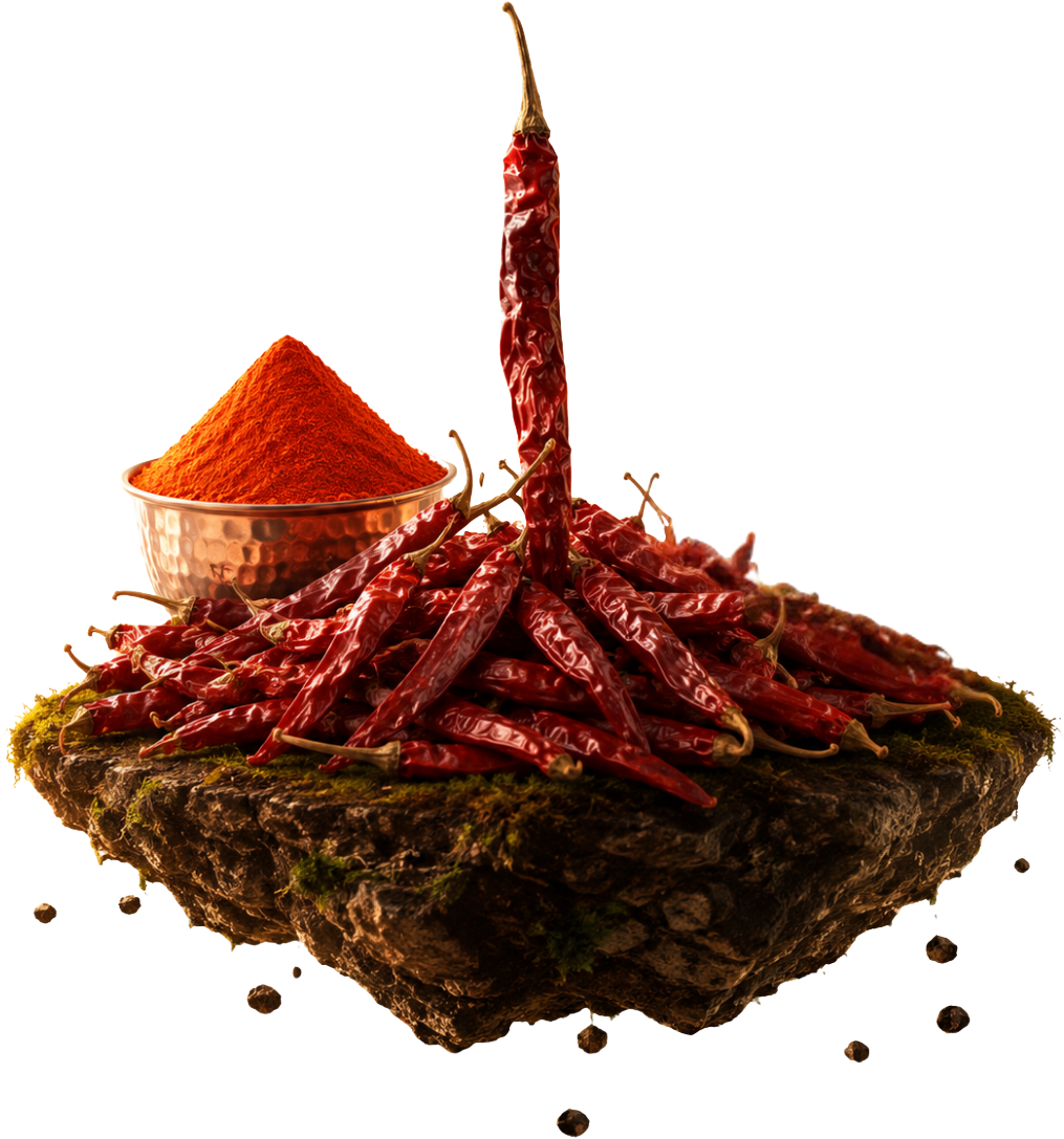 Whole dried Spicy Chilli with powder