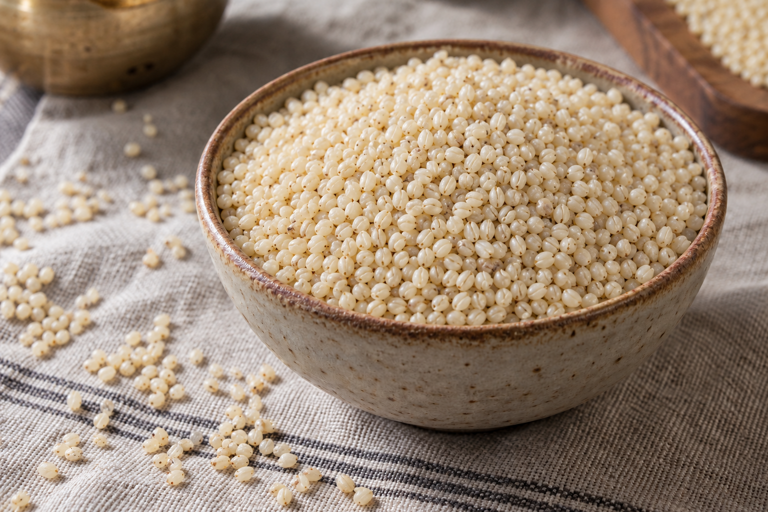 AI-generated illustration of barnyard millet grains