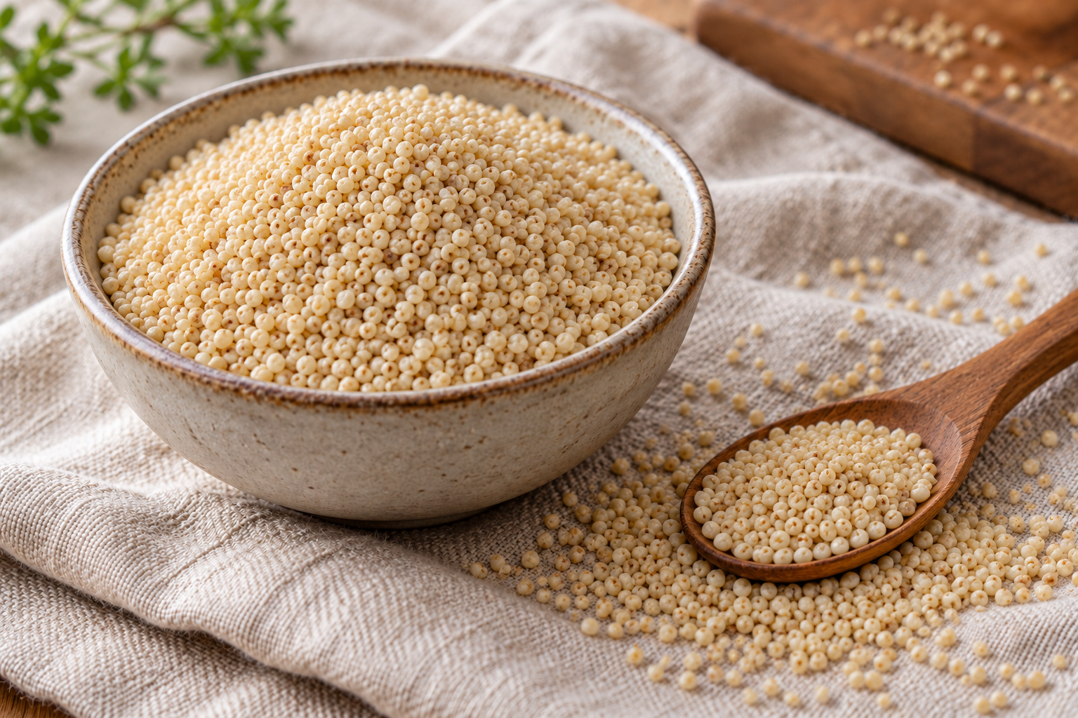 AI-generated illustration of little millet grains