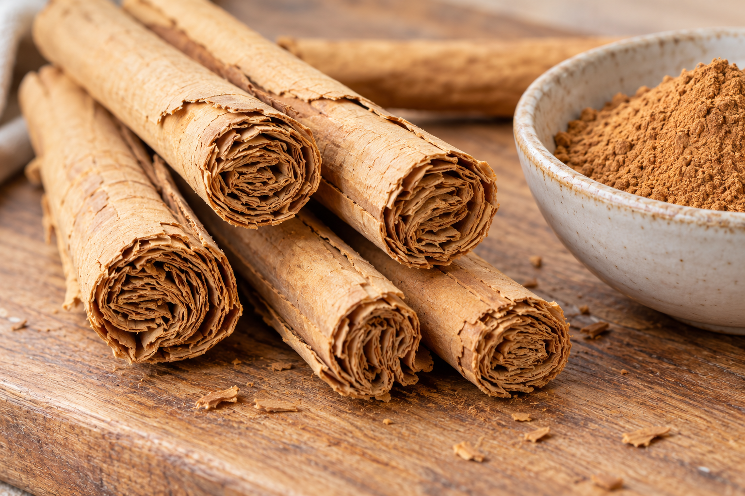 AI-generated illustration of Ceylon cinnamon quills