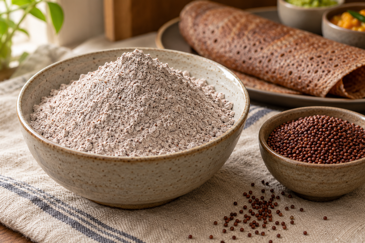 AI-generated illustration of ragi flour